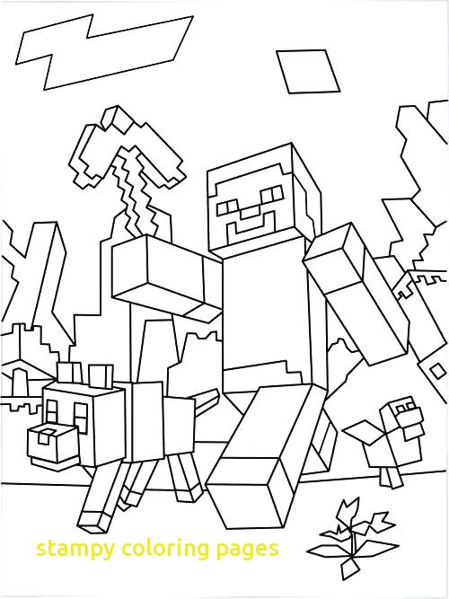 Stampy Coloring Pages 500x667 Stampy Coloring Pages