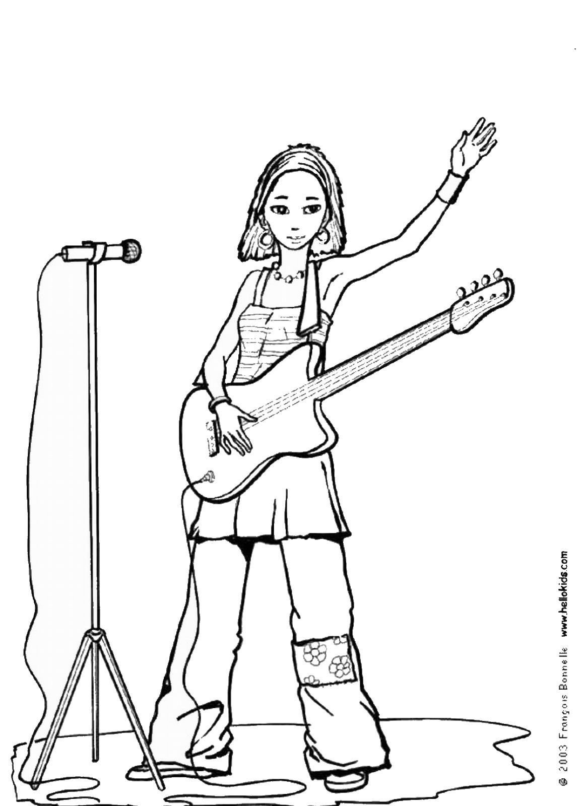 1161x1600 Rock Star Coloring Pages