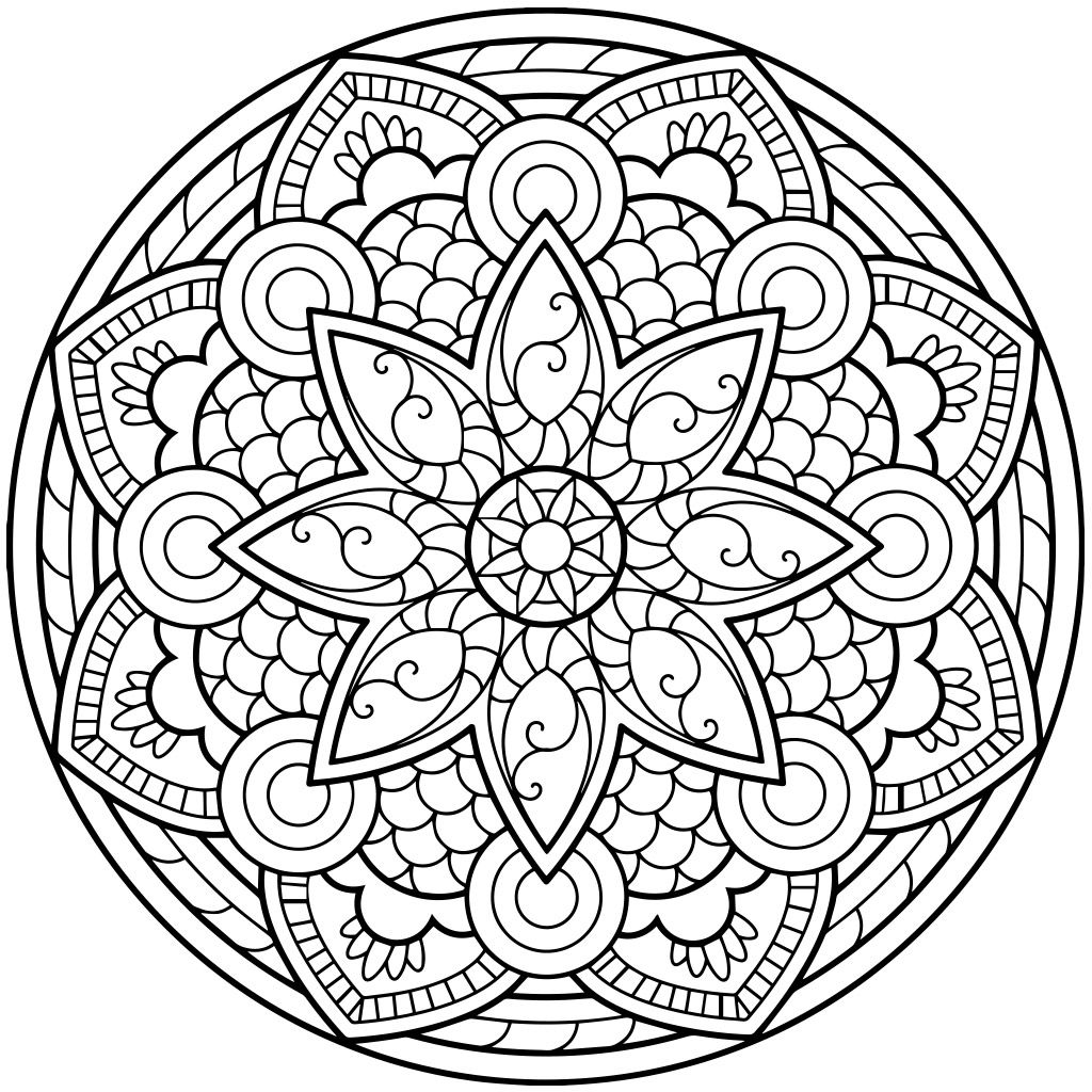 1024x1024 Special Jewish Mandala Coloring Pages Page Sta