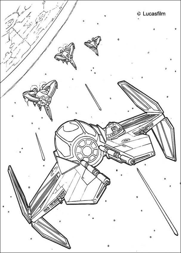 Spaceships War Coloring Page. More Star Wars Coloring Pages 607x850 Spaceships War Coloring Page. More Star Wars Coloring Pages