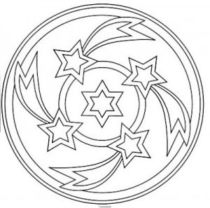 300x297 Star Mandala Coloring Pages Space Page For Kids Crafts