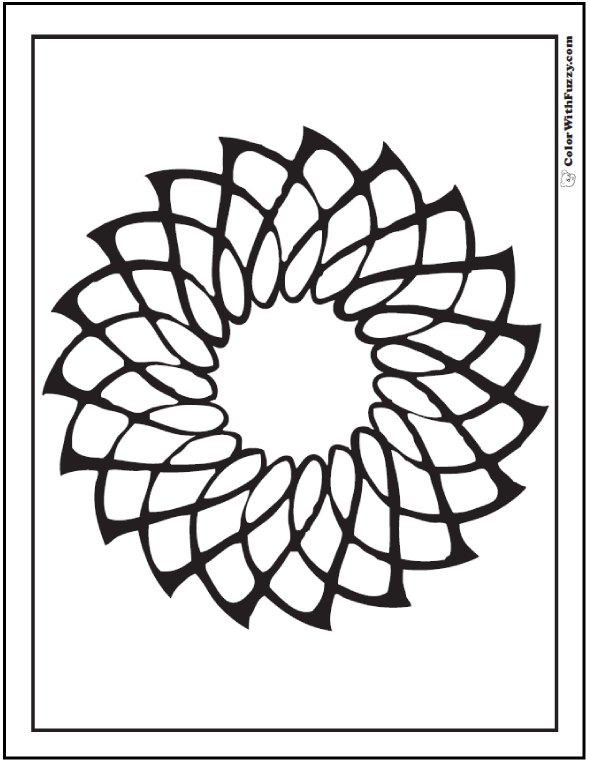 Geometric Coloring Page Of A Spinning Star Or Geometric Flower 590x762 Geometric Coloring Page Of A Spinning Star Or Geometric Flower