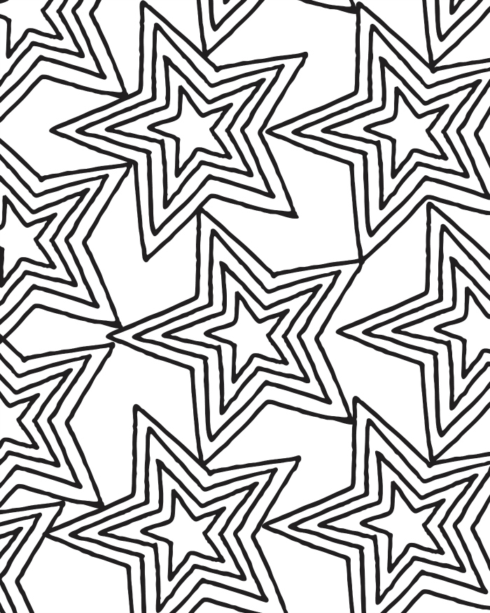 Printable Star Pattern Coloring Page For Adults And Kids Adult 700x875 Printable Star Pattern Coloring Page For Adults And Kids Adult