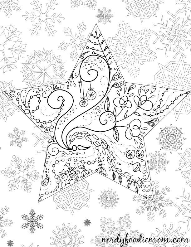 Christmas Adult Coloring Page Adult Coloring, Star And Craft 612x792 Christmas Adult Coloring Page Adult Coloring, Star And Craft