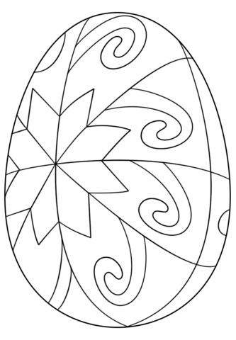 Easter Egg With Star Pattern Coloring Page From Easter Eggs 333x480 Easter Egg With Star Pattern Coloring Page From Easter Eggs