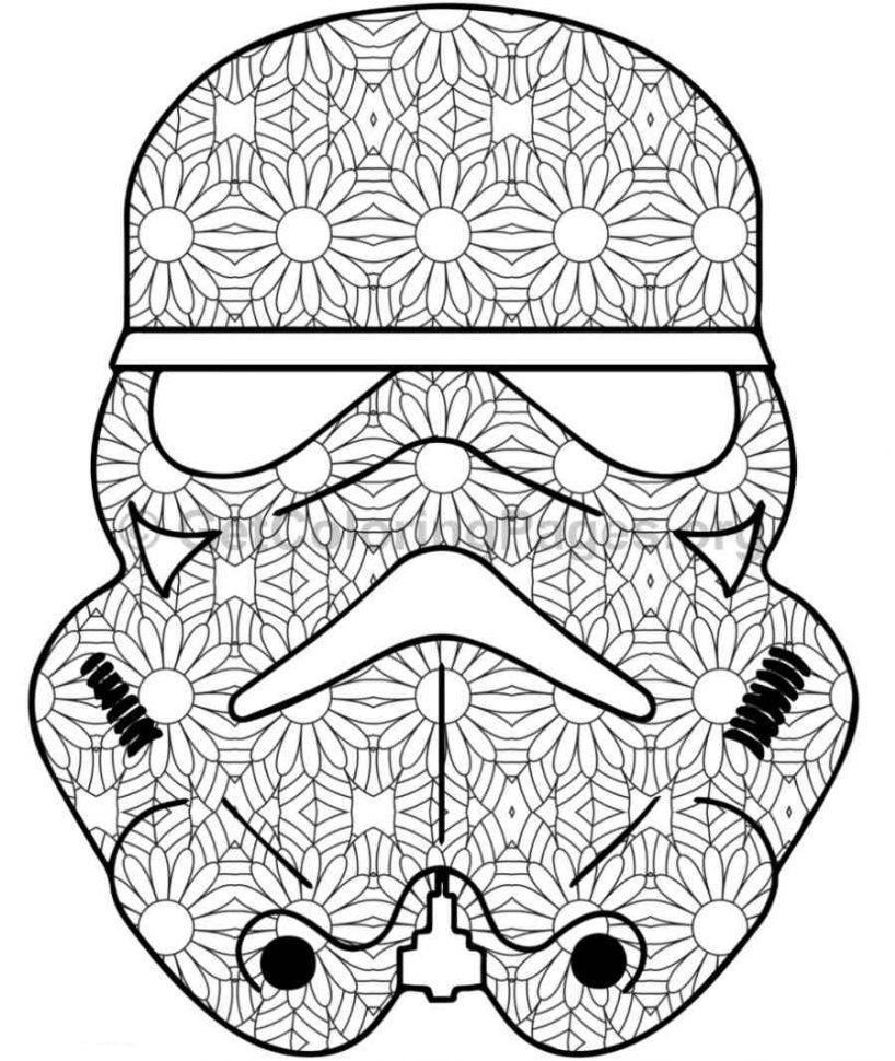 818x970 Star Wars Adult Coloring Pages 5 Colorings World Within Mosm