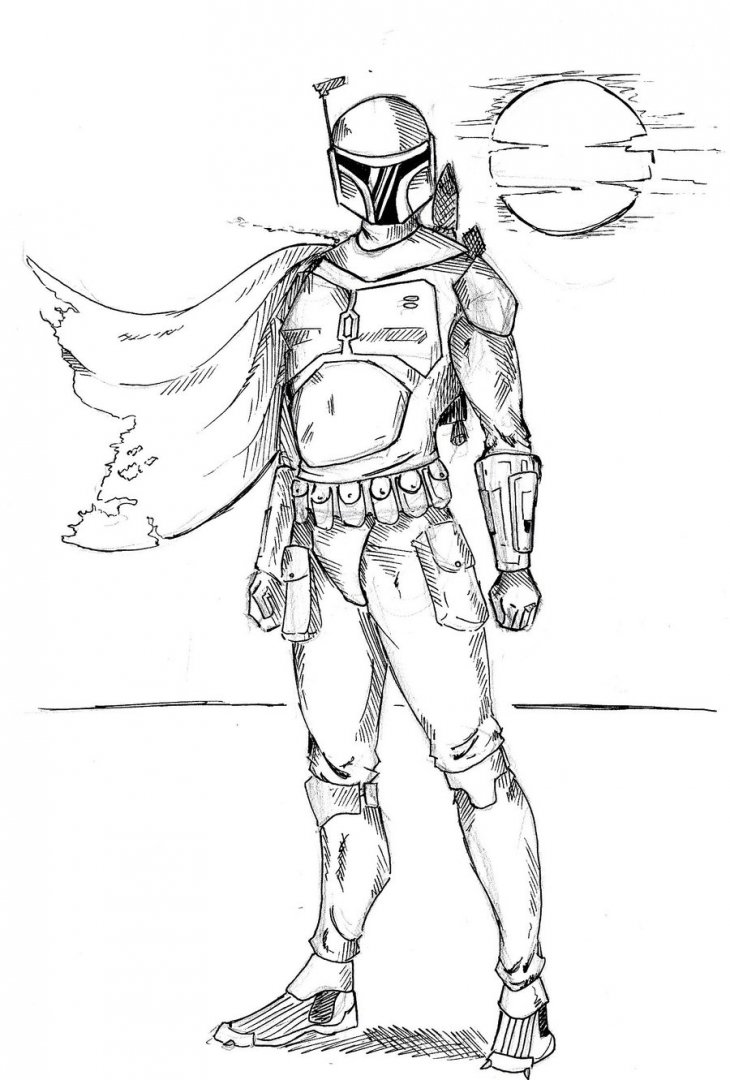 730x1080 Boba Fett Coloring Pages Black And White Star Wars Qui Gon Google
