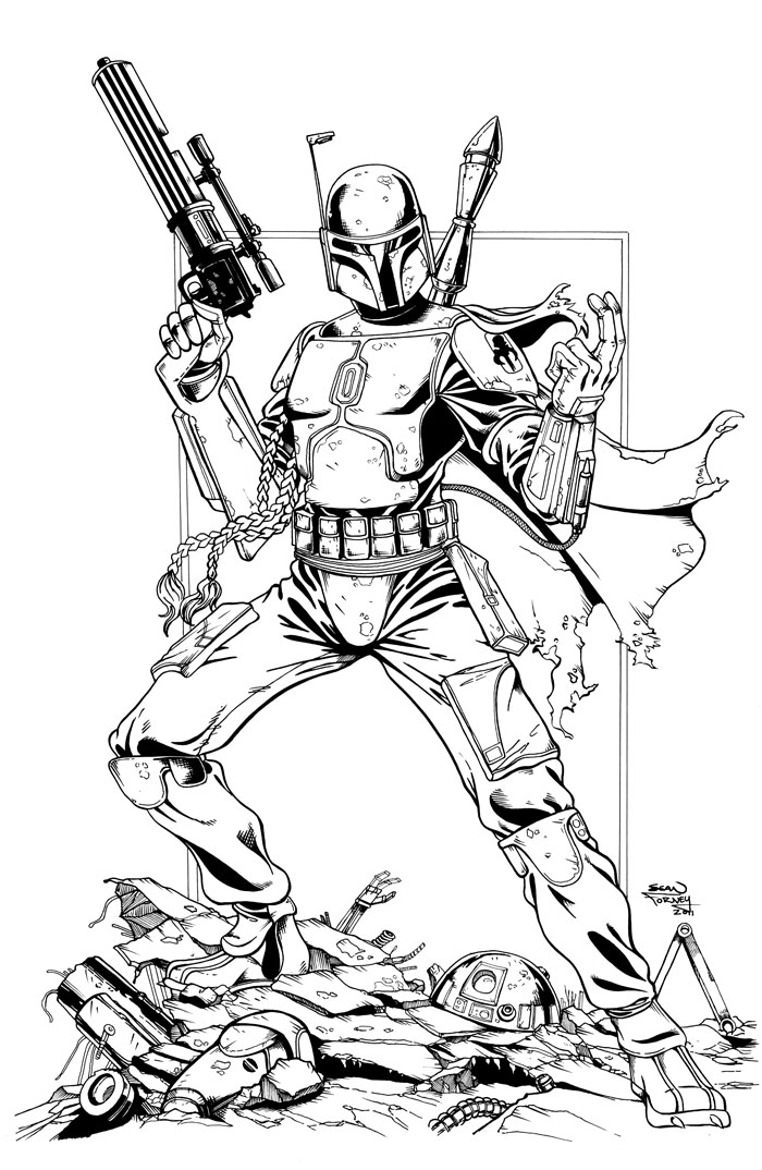 700x1074 Star Wars Boba Fett Coloring Pages