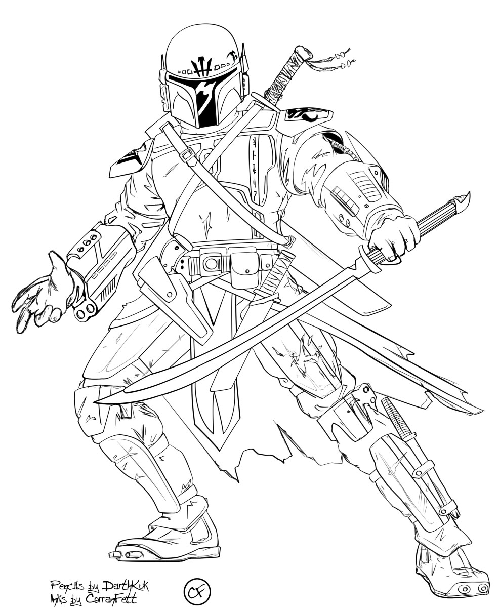 Star Wars Boba Fett Coloring Pages at GetColorings.com | Free printable ...