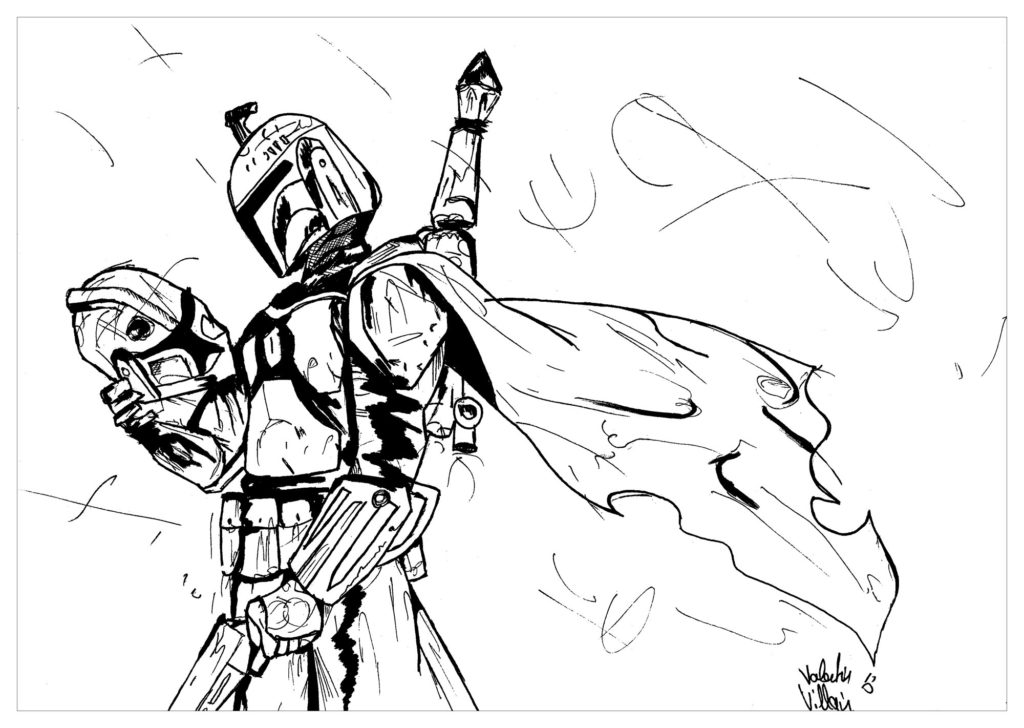 1024x728 Boba Fett Coloring Page Get Bubbles