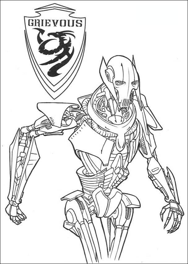 Star Wars Cartoon Coloring Pages 607x850 Star Wars Cartoon Coloring Pages