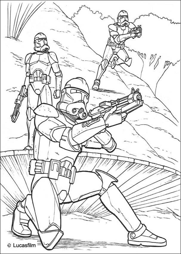 607x850 Clone Soldiers Running Coloring Pages