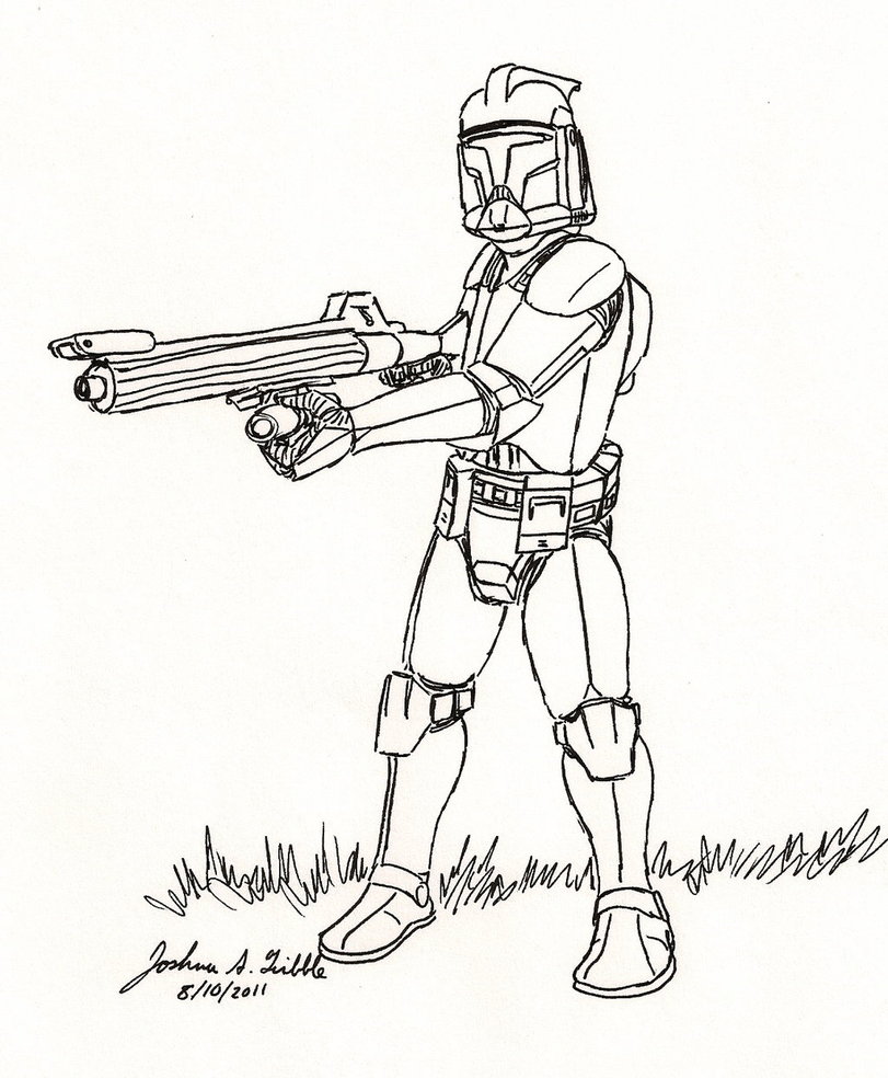 811x984 Star Wars Clone Trooper Coloring Page Com On Star Wars Trooper