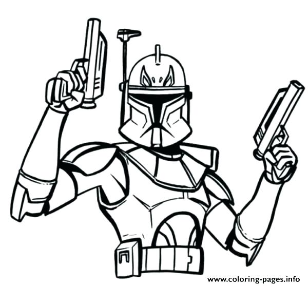 600x557 Star Wars The Clone Wars Coloring Pages Captain Coloring Page Star
