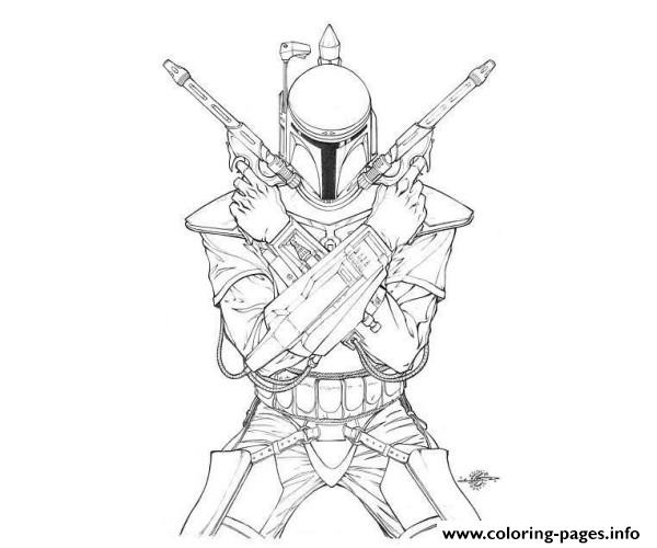 600x500 Star Wars Boba Fett Coloring Pages Printable