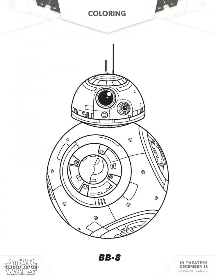 Star Wars Coloring Pages Bb8
