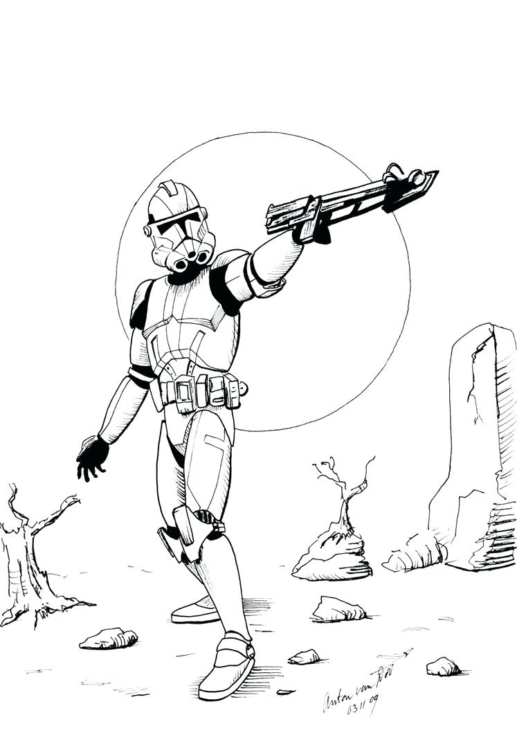 Star Wars Coloring Pages Clone Troopers