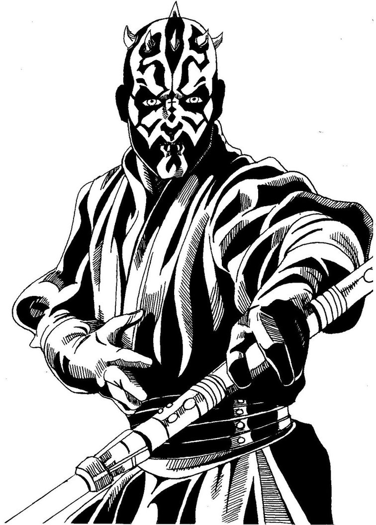 756x1057 Coloriage Star Wars Dark Maul Com For Darth Coloring Page