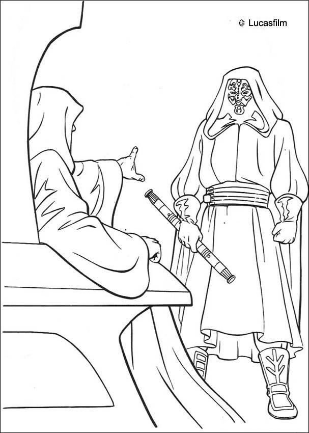 607x850 Darth Maul And Emperor Coloring Pages