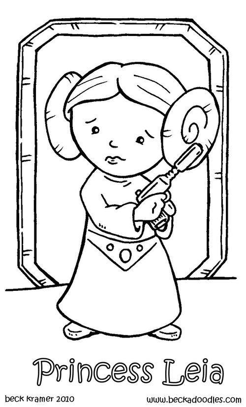 Princess Leia Coloring Pages For Kids 500x827 Princess Leia Coloring Pages For Kids