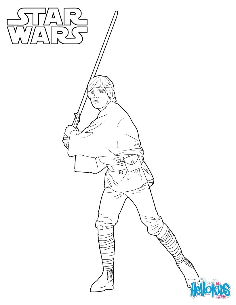 820x1060 Luke Skywalker Coloring Pages
