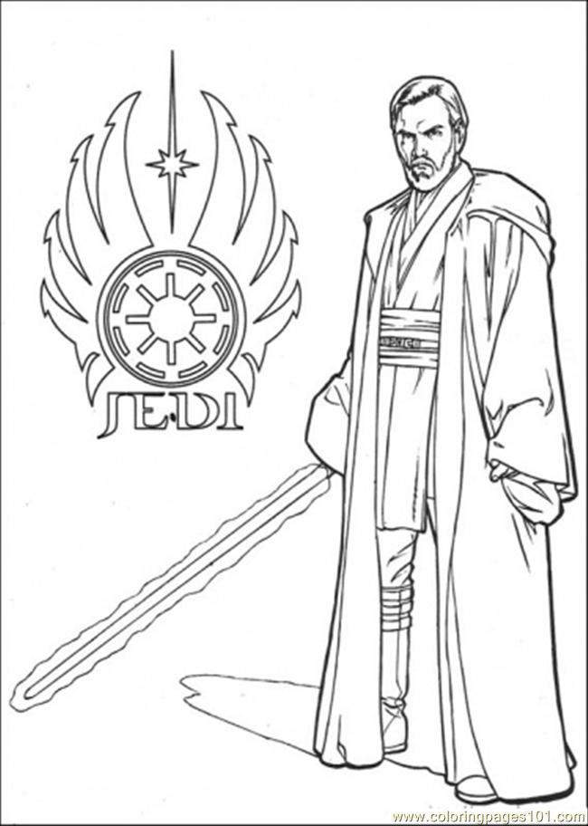 Obi Wan Kenobi 2 Coloring Page 650x912 Obi Wan Kenobi 2 Coloring Page