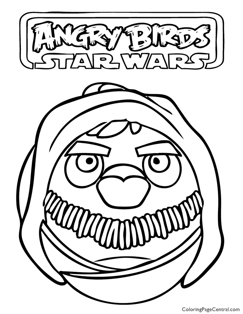 Angry Birds Star Wars Obi Wan Kenobi 01 Coloring Page Coloring 850x1100 Angry Birds Star Wars Obi Wan Kenobi 01 Coloring Page Coloring