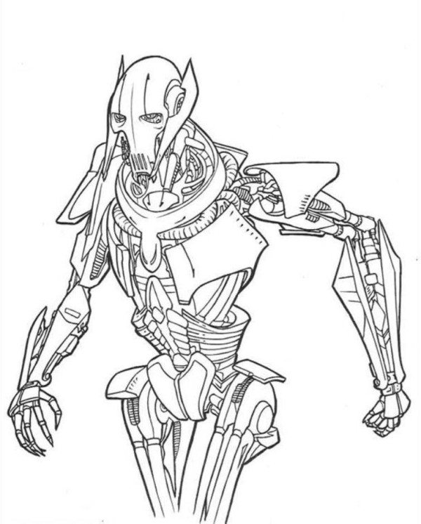 600x746 Star Wars Coloring Pages Grievous