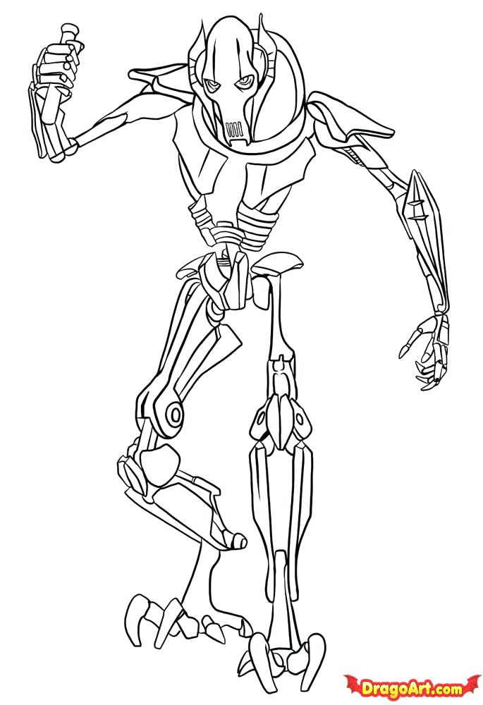 Star Wars General Grievous Coloring Pages at GetColorings.com | Free ...