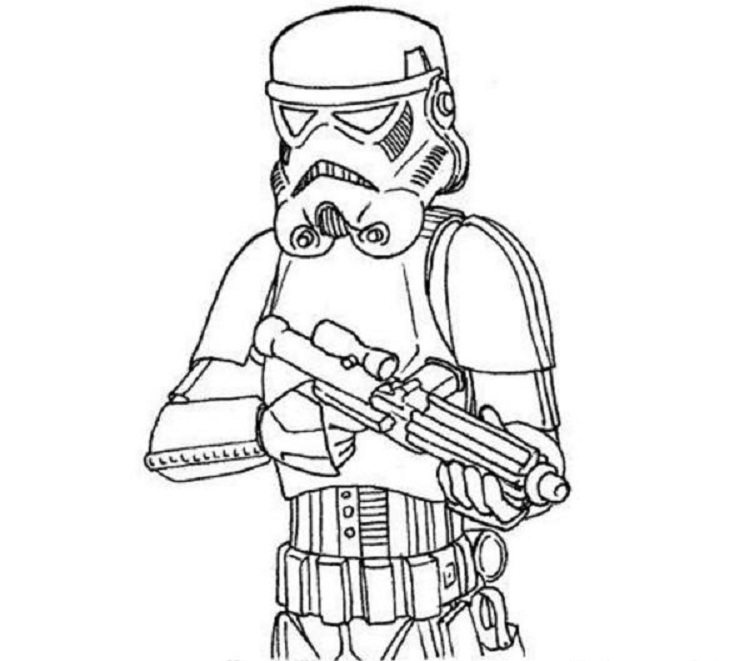 750x661 Star Wars Stormtrooper Coloring Pages Printable