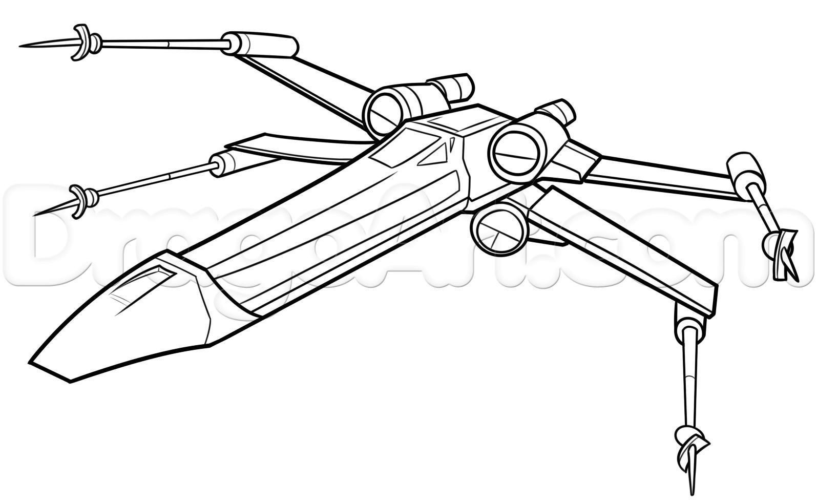 1595x984 Star Wars X Wing Fighter Coloring Pages Printable Striking Wagashiya