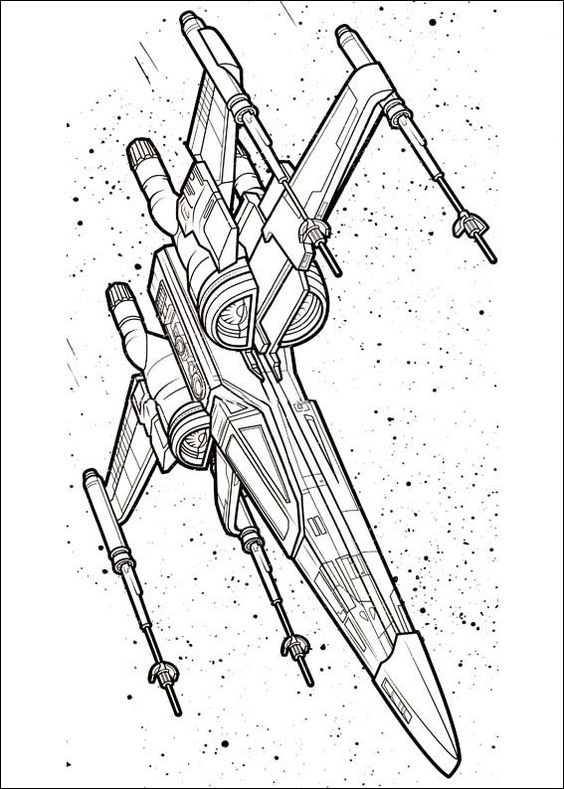 564x789 Star Wars X Wing Free Coloring Page Adults, Kids, Movies, Star