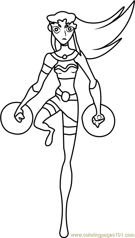Starfire Coloring Page 453x799 Starfire Coloring Page