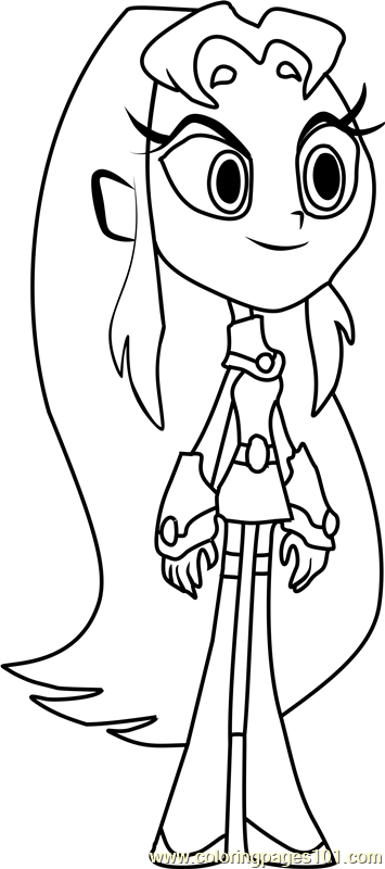 Starfire Coloring Page 355x800 Starfire Coloring Page