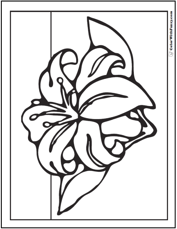 Spring Flowers Coloring Page Customizable Printables 590x762 Spring Flowers Coloring Page Customizable Printables