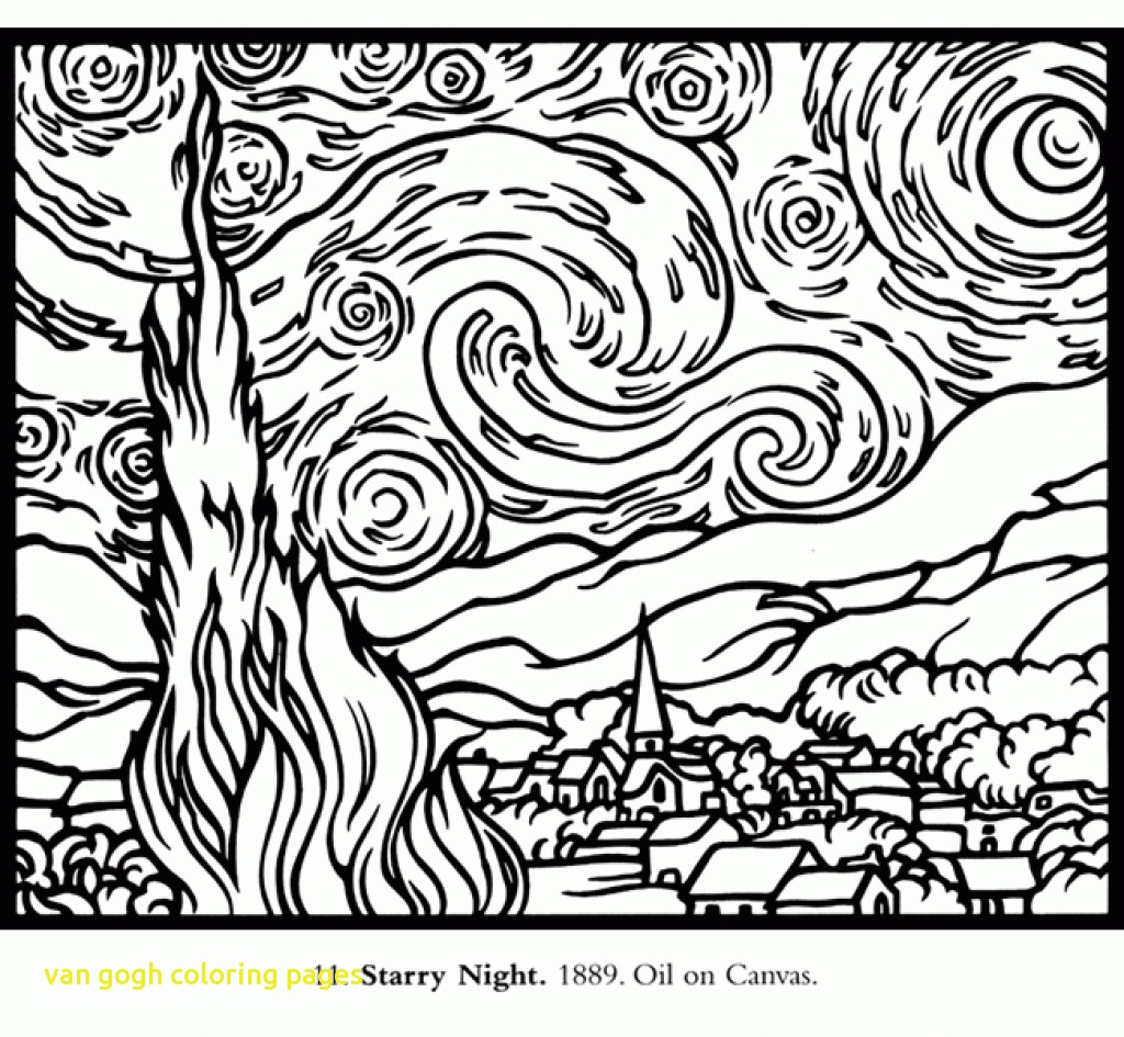 Starry Night Coloring Page at GetColorings.com | Free printable ...