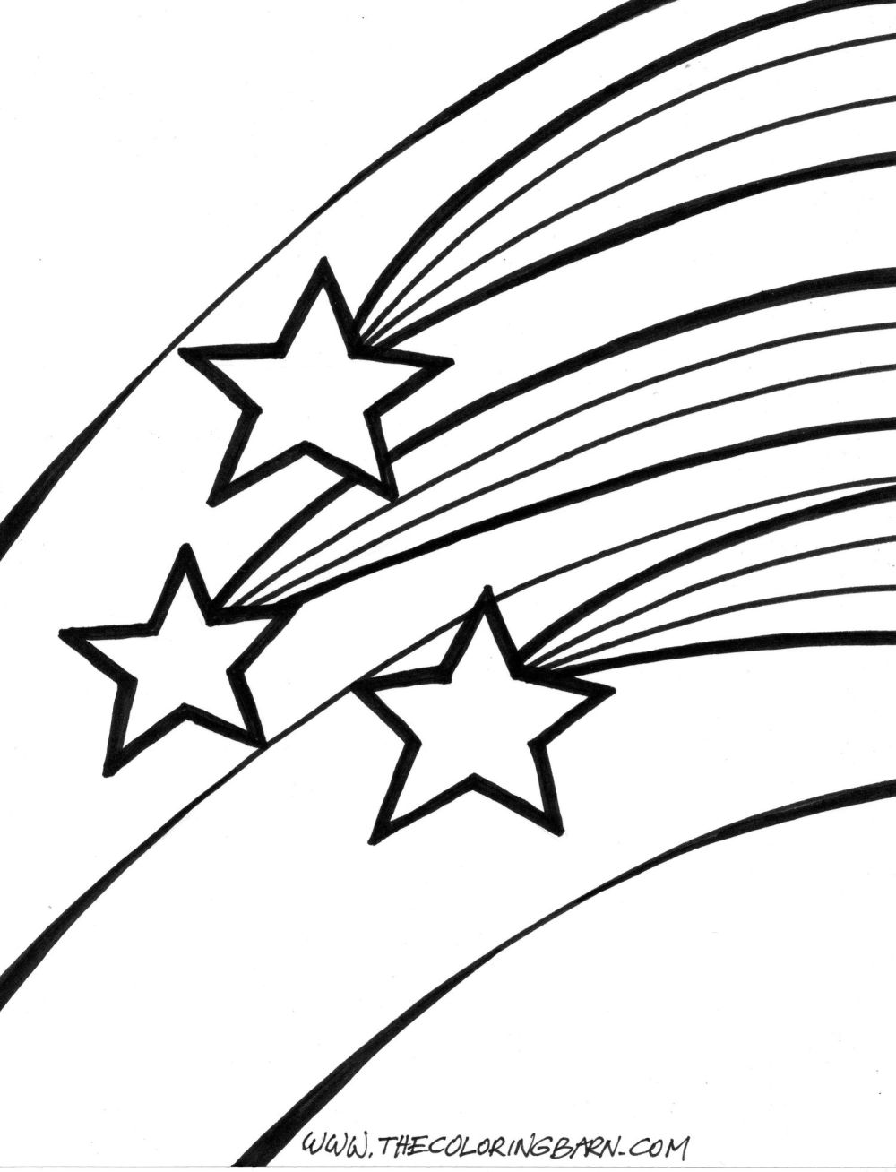 1000x1308 Shooting Star Coloring Page Pages Stars Adult