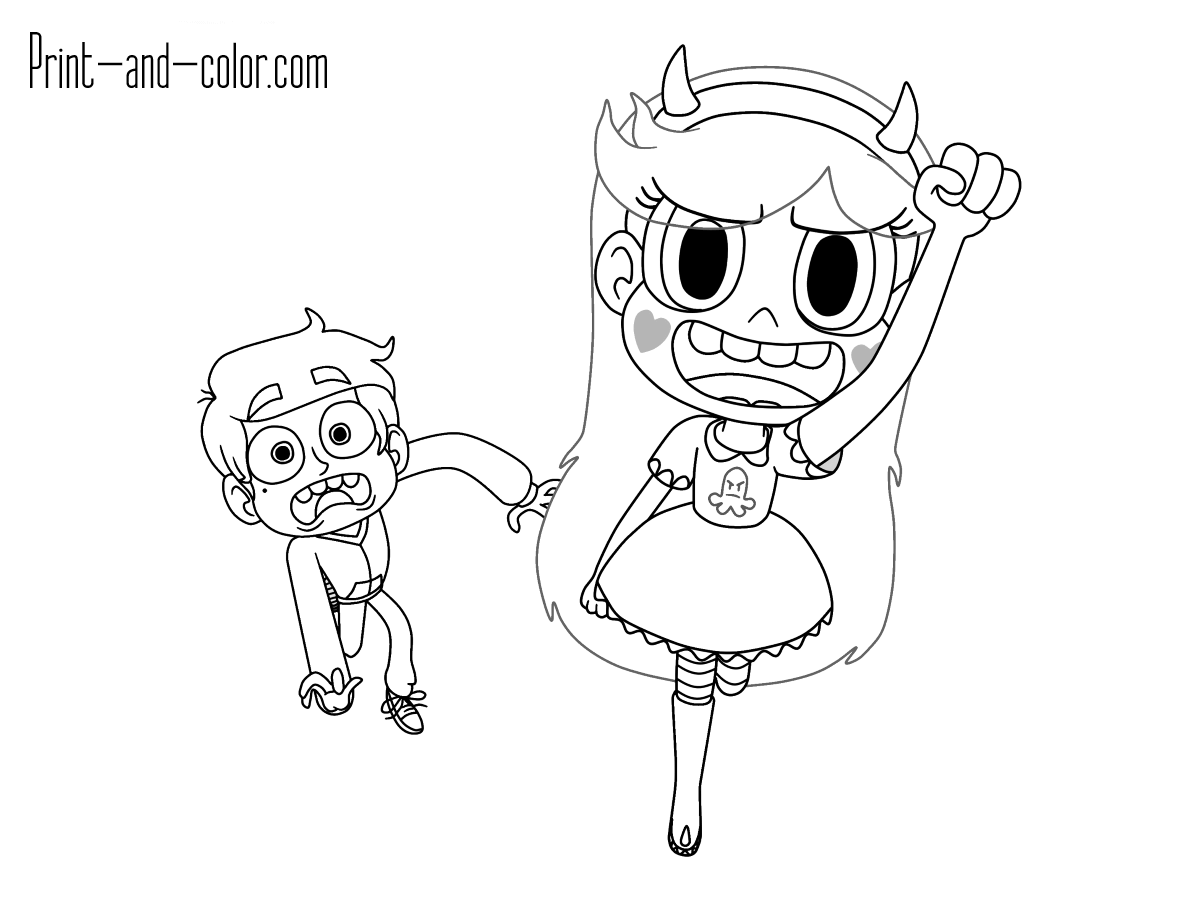 1200x900 Star Vs. The Forces Of Evil Coloring Pages Print