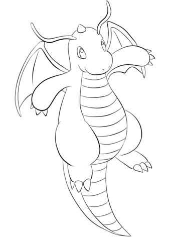 Dragonite Coloring Page 357x480 Dragonite Coloring Page