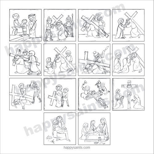 500x499 Coloring Pages. Stations Of The Cross Coloring Book