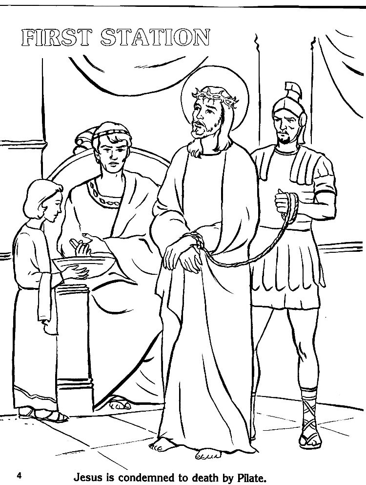 750x992 Coloring Page Stations Of The Cross Simple Stations Of The Cross
