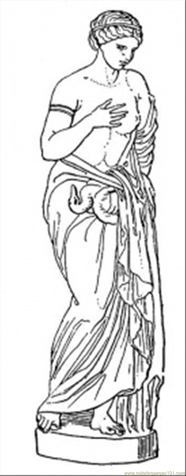 650x1660 Statue Coloring Page