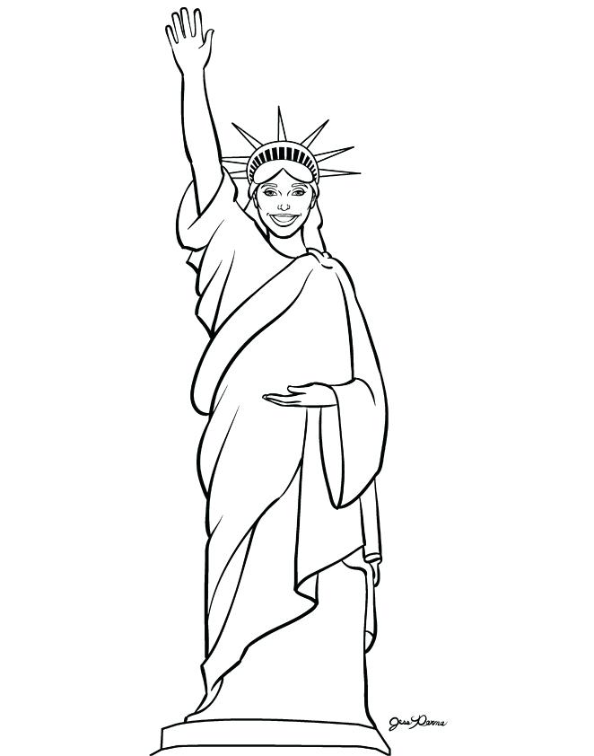 662x842 Statue Liberty Coloring Page Coloring Pages Free Printable