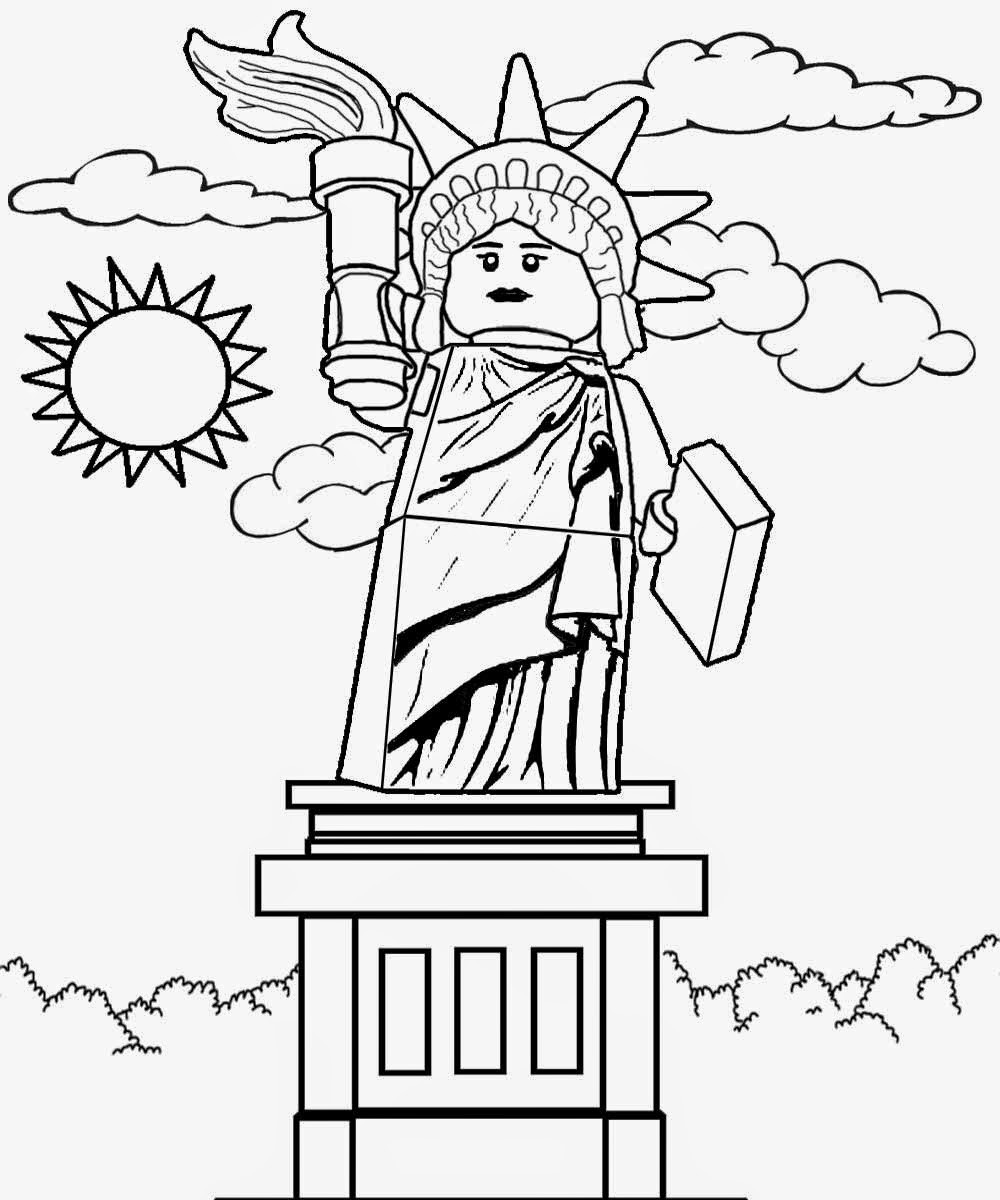 1000x1200 Statue Of Liberty Lego City Coloring Pages Manchester