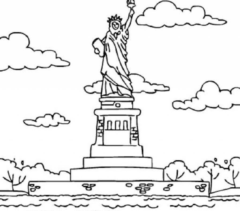 1024x900 Statue Of Liberty New York Coloring Page Free Pages Printable
