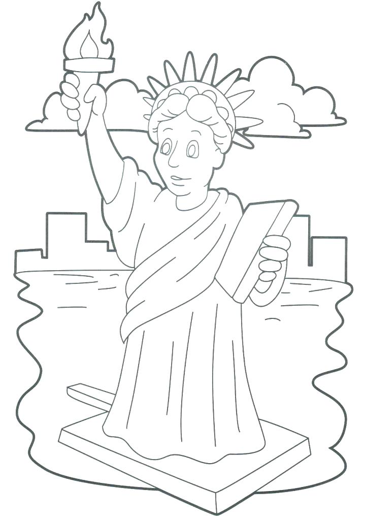 719x1024 Lady Liberty Coloring Pages