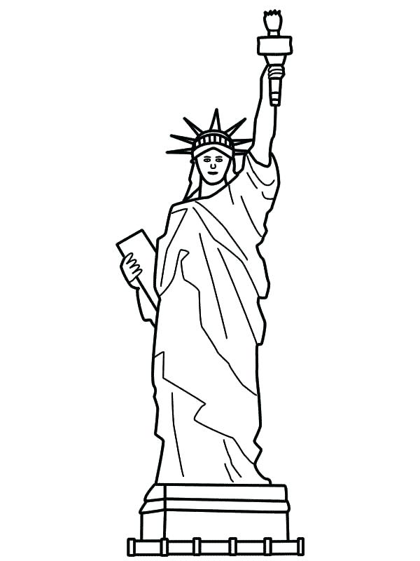 600x800 Coloring Pages Statue Liberty Click To See Printable Version
