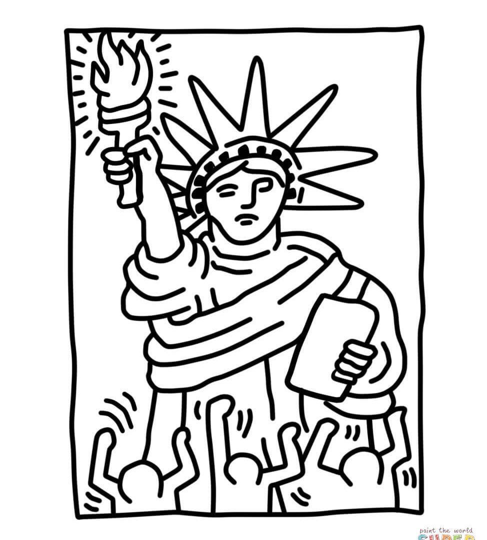 974x1080 Statue Of Liberty Color Page
