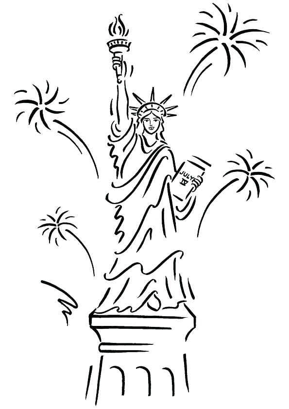 595x842 Statue Of Liberty Coloring Page As Well As Statue Of Liberty
