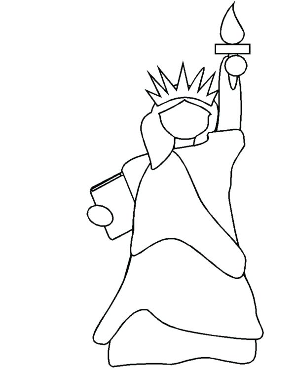 600x750 Statue Of Liberty Coloring Page With Free Of Coloring Pages Statue
